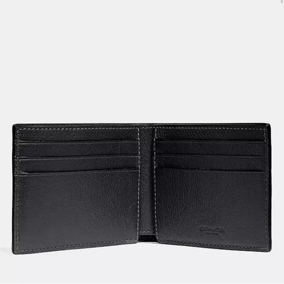 *NWT* COACH Slim Billfold Wallet With Varsity Stripe - Picture 2 of 6